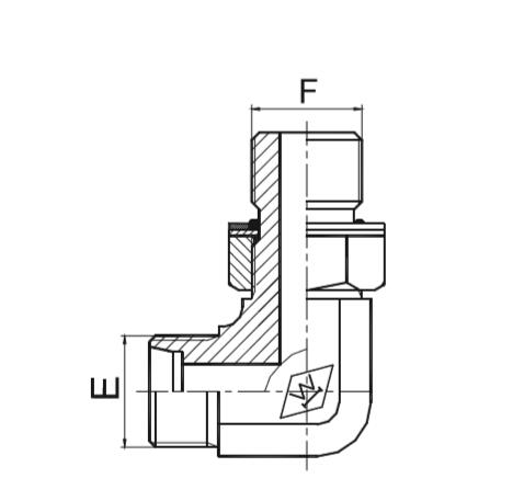 1CG9 90°度英管可調向”O”型密封